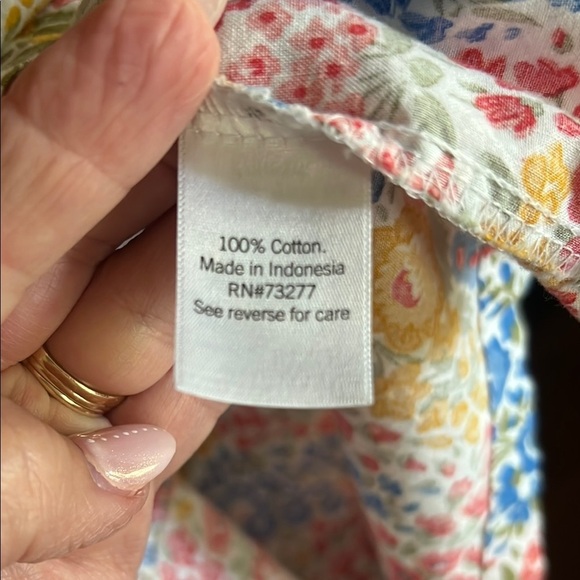 Croft & Barrow Lightweight Boho Multicolor Floral Cottagecore Tunic Shirt Size L - Picture 7 of 8